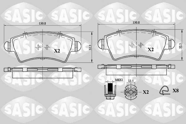 Sasic 6210056 Brake Pad Set, disc brake 6210056: Buy near me at 2407.PL in Poland at an Affordable price!