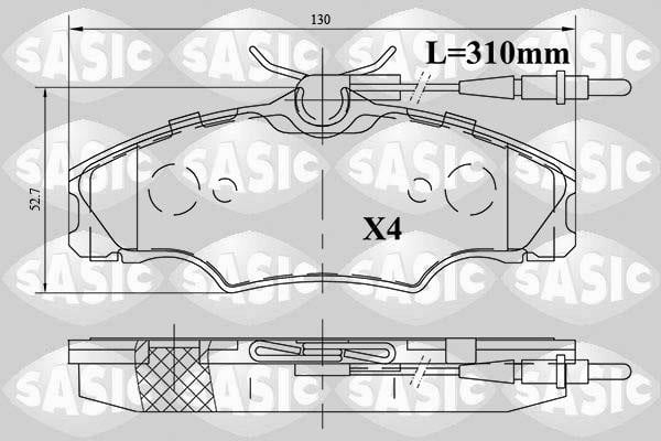 Sasic 6210061 Brake Pad Set, disc brake 6210061: Buy near me in Poland at 2407.PL - Good price!