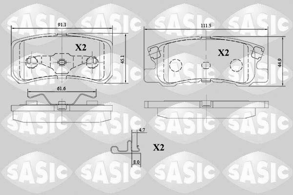 Sasic 6210071 Brake Pad Set, disc brake 6210071: Buy near me in Poland at 2407.PL - Good price!