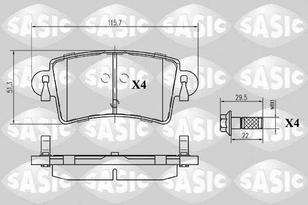 Sasic 6214013 Brake Pad Set, disc brake 6214013: Buy near me in Poland at 2407.PL - Good price!