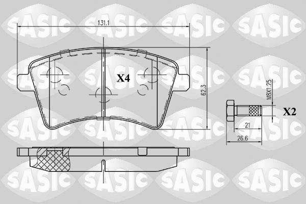 Sasic 6214016 Brake Pad Set, disc brake 6214016: Buy near me in Poland at 2407.PL - Good price!