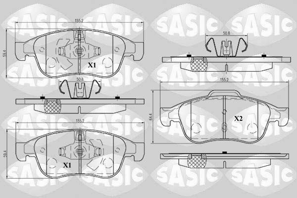Sasic 6214017 Brake Pad Set, disc brake 6214017: Buy near me in Poland at 2407.PL - Good price!