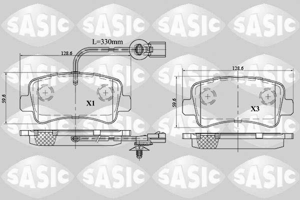 Sasic 6214021 Brake Pad Set, disc brake 6214021: Buy near me in Poland at 2407.PL - Good price!