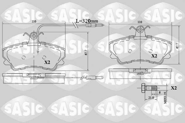 Sasic 6214032 Brake Pad Set, disc brake 6214032: Buy near me in Poland at 2407.PL - Good price!