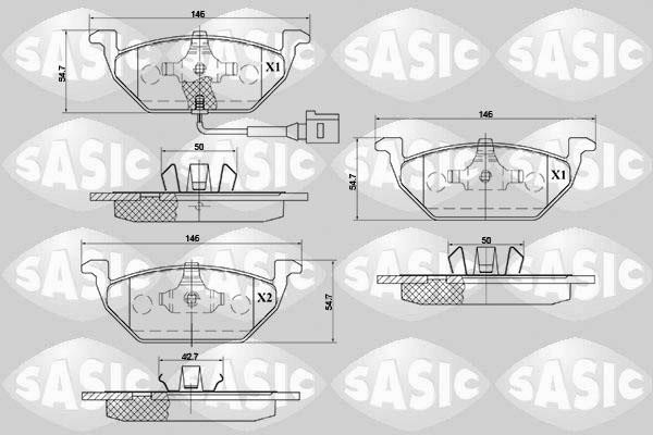 Sasic 6216002 Brake Pad Set, disc brake 6216002: Buy near me in Poland at 2407.PL - Good price!