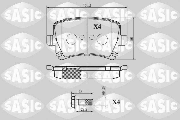 Sasic 6216003 Brake Pad Set, disc brake 6216003: Buy near me in Poland at 2407.PL - Good price!