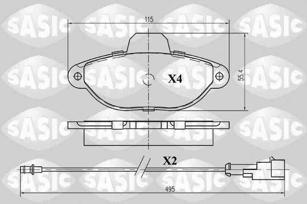 Sasic 6216010 Brake Pad Set, disc brake 6216010: Buy near me in Poland at 2407.PL - Good price!