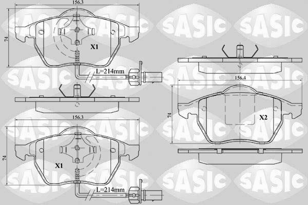 Sasic 6216013 Brake Pad Set, disc brake 6216013: Buy near me in Poland at 2407.PL - Good price!