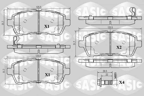 Sasic 6216025 Гальмівні колодки, комплект 6216025: Приваблива ціна - Купити у Польщі на 2407.PL!