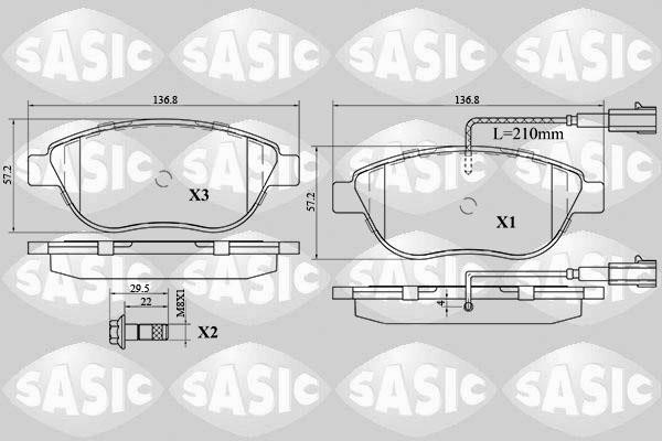 Sasic 6216030 Brake Pad Set, disc brake 6216030: Buy near me in Poland at 2407.PL - Good price!