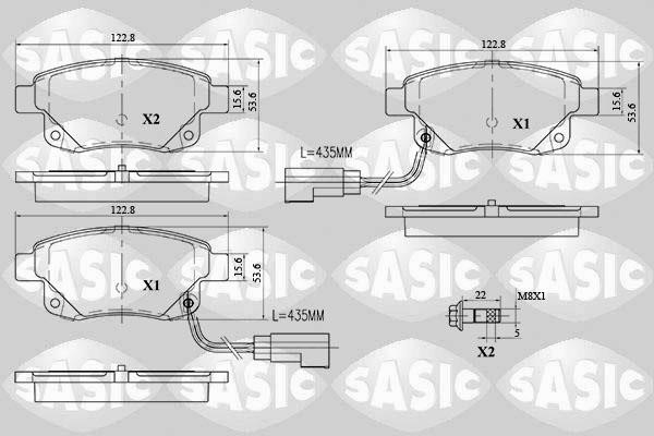 Sasic 6216032 Тормозные колодки дисковые, комплект 6216032: Отличная цена - Купить в Польше на 2407.PL!
