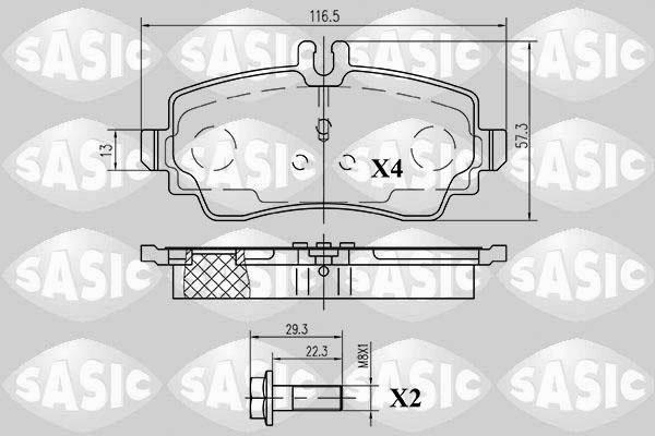 Sasic 6216044 Brake Pad Set, disc brake 6216044: Buy near me in Poland at 2407.PL - Good price!