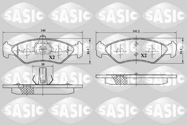 Sasic 6216049 Brake Pad Set, disc brake 6216049: Buy near me in Poland at 2407.PL - Good price!