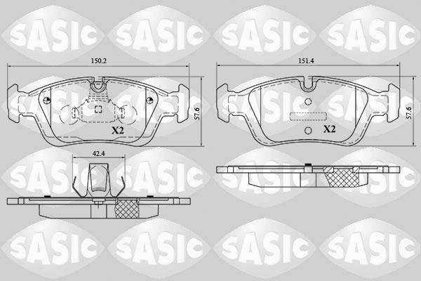 Sasic 6216052 Brake Pad Set, disc brake 6216052: Buy near me in Poland at 2407.PL - Good price!