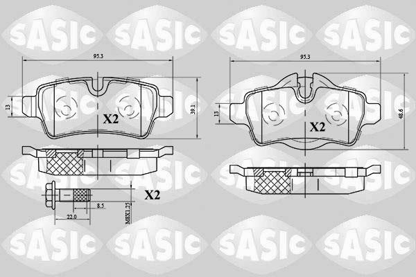 Sasic 6216062 Brake Pad Set, disc brake 6216062: Buy near me in Poland at 2407.PL - Good price!