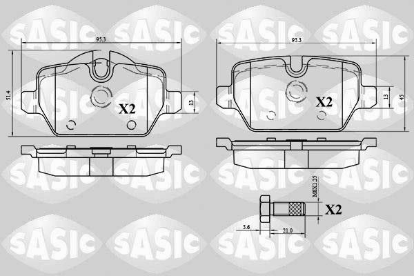 Sasic 6216064 Brake Pad Set, disc brake 6216064: Buy near me in Poland at 2407.PL - Good price!