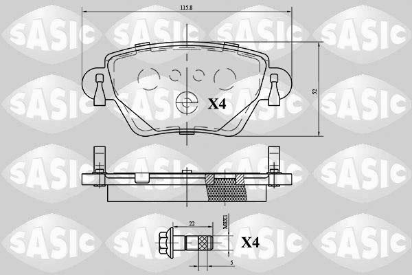 Sasic 6216069 Brake Pad Set, disc brake 6216069: Buy near me in Poland at 2407.PL - Good price!