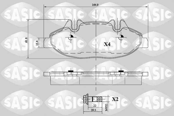Sasic 6216081 Brake Pad Set, disc brake 6216081: Buy near me in Poland at 2407.PL - Good price!