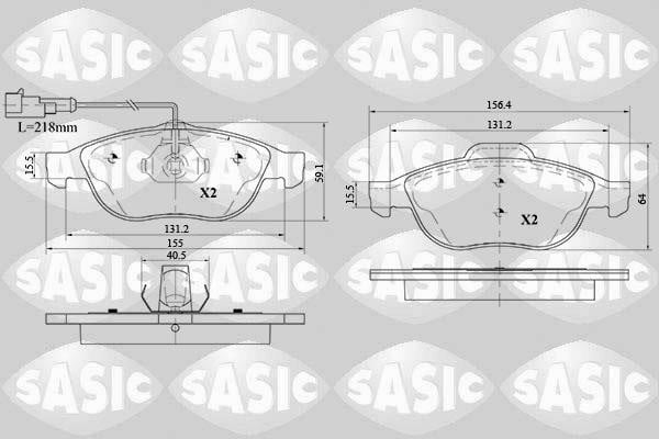 Sasic 6216089 Brake Pad Set, disc brake 6216089: Buy near me in Poland at 2407.PL - Good price!