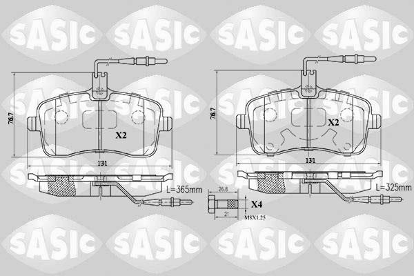 Sasic 6210019 Brake Pad Set, disc brake 6210019: Buy near me in Poland at 2407.PL - Good price!