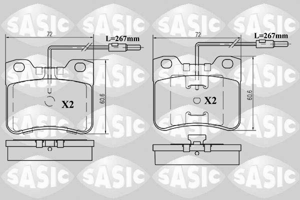 Sasic 6210024 Brake Pad Set, disc brake 6210024: Buy near me in Poland at 2407.PL - Good price!