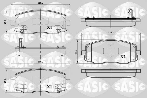 Sasic 6216094 Brake Pad Set, disc brake 6216094: Buy near me in Poland at 2407.PL - Good price!