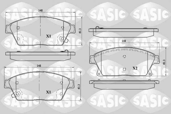 Sasic 6216098 Brake Pad Set, disc brake 6216098: Buy near me in Poland at 2407.PL - Good price!