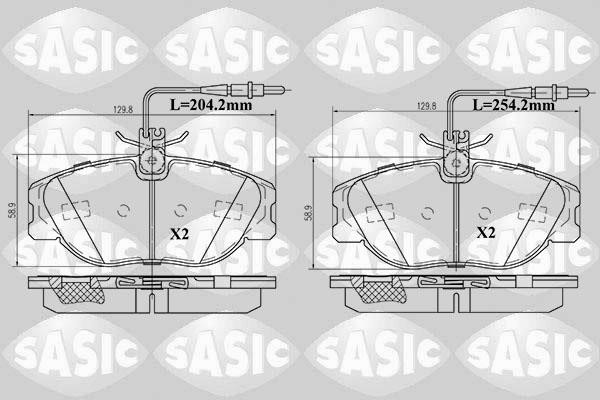 Sasic 6210028 Brake Pad Set, disc brake 6210028: Buy near me in Poland at 2407.PL - Good price!