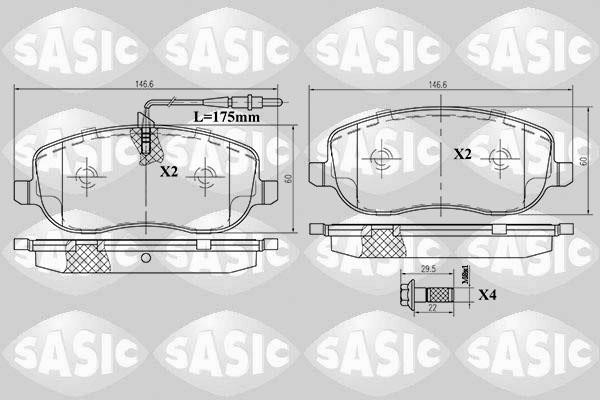 Sasic 6210029 Brake Pad Set, disc brake 6210029: Buy near me in Poland at 2407.PL - Good price!
