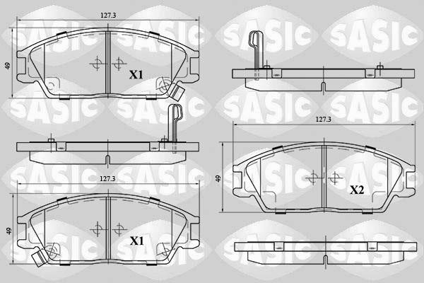 Sasic 6216100 Brake Pad Set, disc brake 6216100: Buy near me in Poland at 2407.PL - Good price!