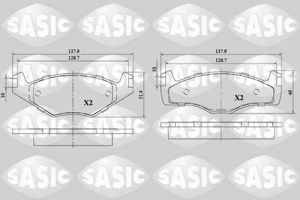 Sasic 6216102 Brake Pad Set, disc brake 6216102: Buy near me in Poland at 2407.PL - Good price!
