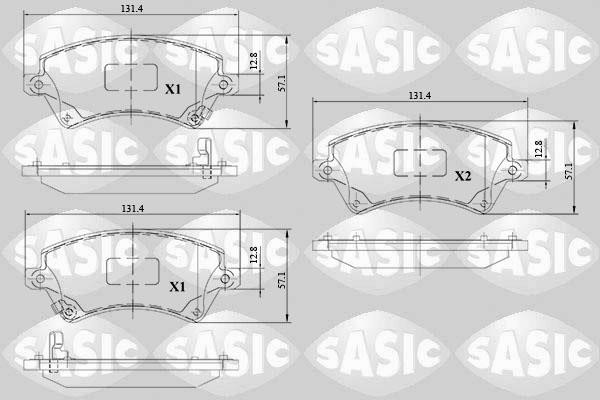 Sasic 6216108 Brake Pad Set, disc brake 6216108: Buy near me in Poland at 2407.PL - Good price!