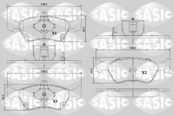 Sasic 6216109 Brake Pad Set, disc brake 6216109: Buy near me in Poland at 2407.PL - Good price!