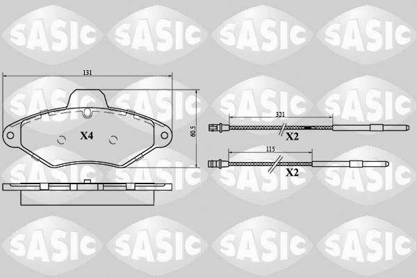 Sasic 6210043 Brake Pad Set, disc brake 6210043: Buy near me in Poland at 2407.PL - Good price!