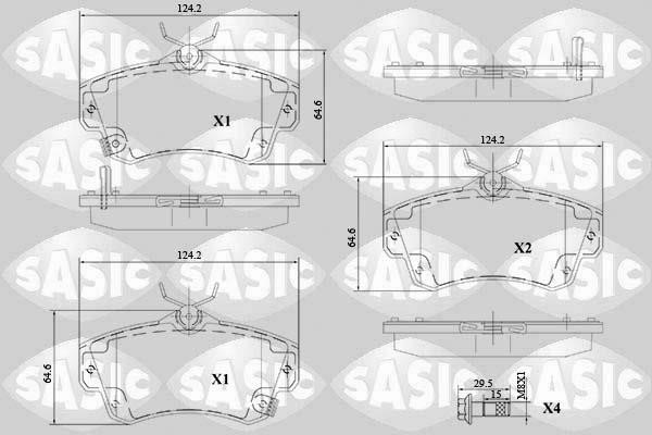 Sasic 6216115 Brake Pad Set, disc brake 6216115: Buy near me in Poland at 2407.PL - Good price!
