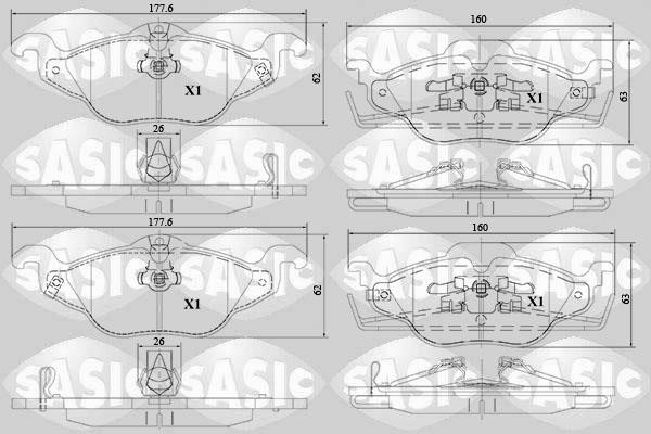 Sasic 6216120 Brake Pad Set, disc brake 6216120: Buy near me in Poland at 2407.PL - Good price!