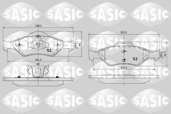 Sasic 6216121 Brake Pad Set, disc brake 6216121: Buy near me in Poland at 2407.PL - Good price!