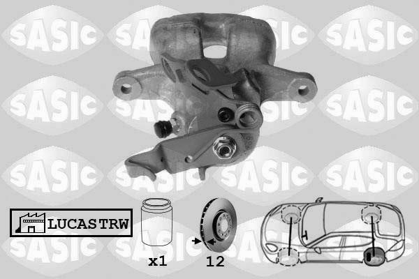 Sasic 6506192 Суппорт тормозной задний левый 6506192: Отличная цена - Купить в Польше на 2407.PL!
