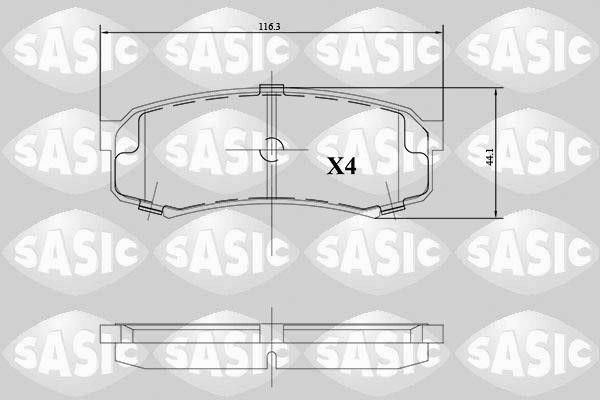 Sasic 6216122 Brake Pad Set, disc brake 6216122: Buy near me in Poland at 2407.PL - Good price!