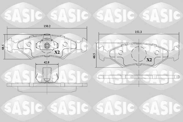 Sasic 6216130 Brake Pad Set, disc brake 6216130: Buy near me in Poland at 2407.PL - Good price!