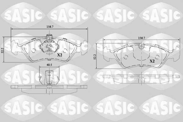 Sasic 6216142 Brake Pad Set, disc brake 6216142: Buy near me in Poland at 2407.PL - Good price!