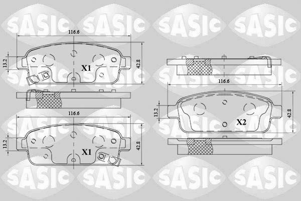 Sasic 6216153 Brake Pad Set, disc brake 6216153: Buy near me in Poland at 2407.PL - Good price!