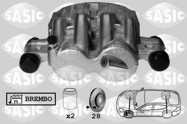 Sasic 6500062 Brake caliper front left 6500062: Buy near me in Poland at 2407.PL - Good price!