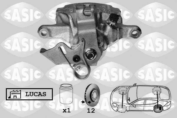 Sasic 6504032 Brake caliper rear left 6504032: Buy near me in Poland at 2407.PL - Good price!