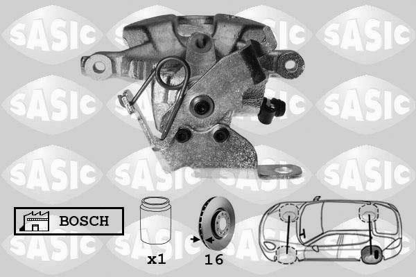 Sasic 6506098 Brake caliper rear left 6506098: Buy near me in Poland at 2407.PL - Good price!