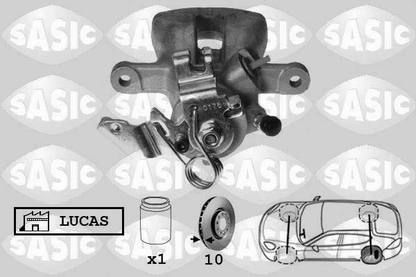 Sasic 6506112 Суппорт тормозной задний левый 6506112: Отличная цена - Купить в Польше на 2407.PL!