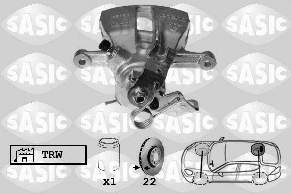 Sasic 6506135 Суппорт тормозной задний правый 6506135: Отличная цена - Купить в Польше на 2407.PL!