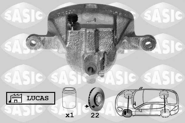 Sasic 6506144 Суппорт тормозной передний левый 6506144: Отличная цена - Купить в Польше на 2407.PL!