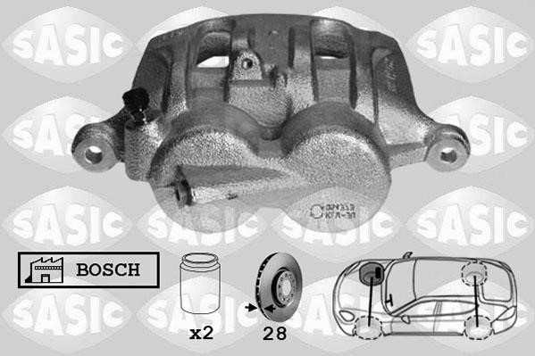 Sasic 6506163 Суппорт тормозной передний правый 6506163: Отличная цена - Купить в Польше на 2407.PL!