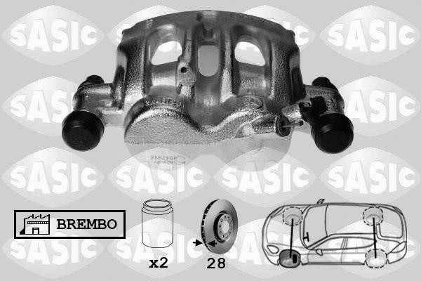 Sasic 6506168 Суппорт тормозной передний левый 6506168: Отличная цена - Купить в Польше на 2407.PL!